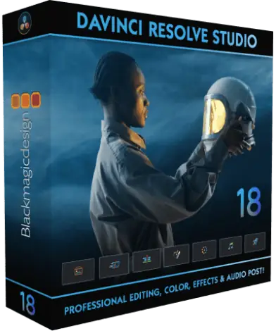 Иконка Blackmagic Design DaVinci Resolve Studio 18.0.3 Build 5 (2022) РС RePack by KpoJIuK