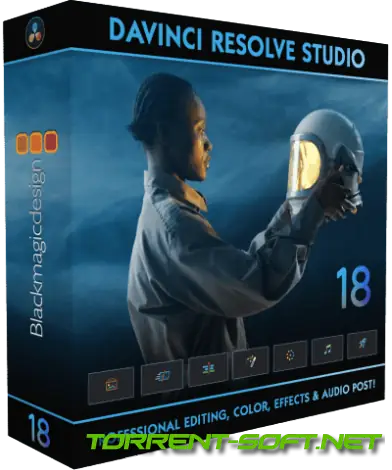 Иконка Blackmagic Design DaVinci Resolve Studio 18.5.1 Build 6 (2023) РС RePack by KpoJIuK