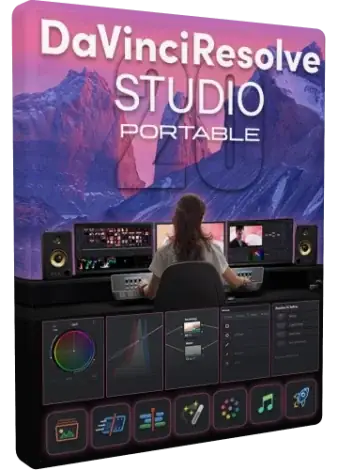 Иконка Blackmagic Design DaVinci Resolve Studio 20.0 Build 49 (x64) Portable by 7997 [Multi Ru]