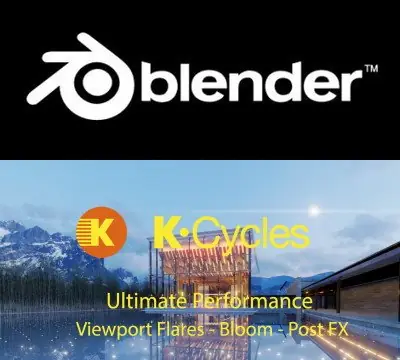 Иконка Blender K-Cycles RTX 2021 3.0.0 Alpha Portable [Multi Ru]