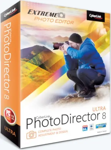 Иконка CyberLink PhotoDirector 8 Ultra 8.0.2303.4 (x64) RePack (2017) Multi Русский