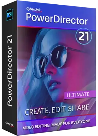 Иконка CyberLink PowerDirector Ultimate 21.4.2812.0 (x64) RePack by PooShock [Multi Ru]