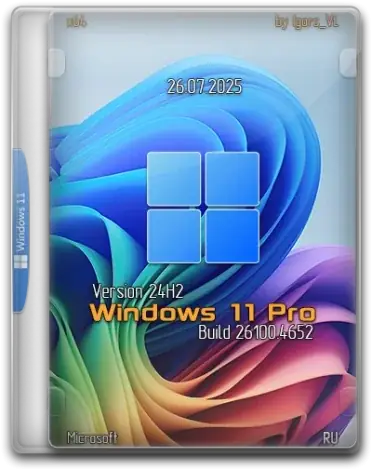 Иконка Windows 11 Pro x64 Version 24H2 Build 26100.4652 by Igors VL [RU]