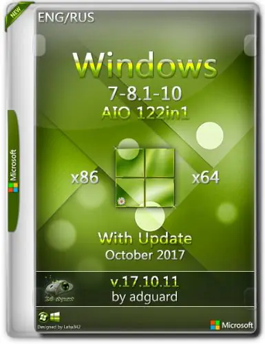 Иконка Windows 7-8.1-10 with Update x86 x64 AIO [122in1] adguard V17.10.11 (2017) Русский