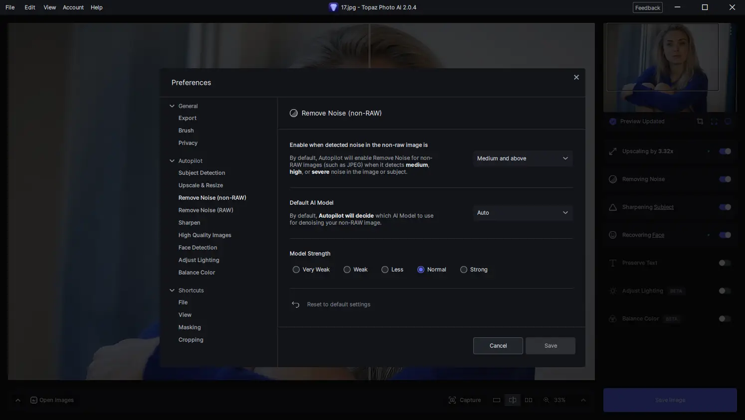 Настройки программы