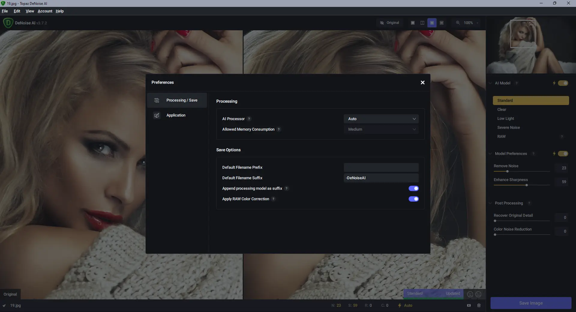Настройки программы