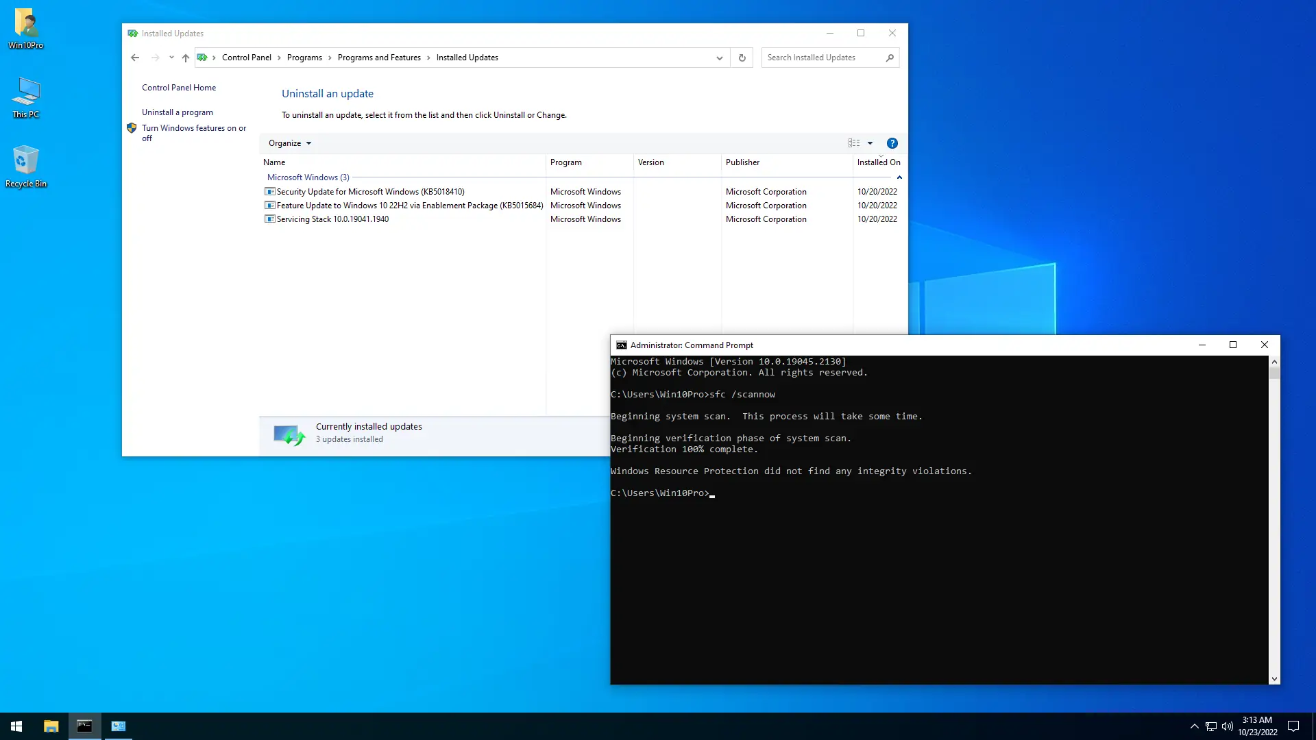 Работа с приложением