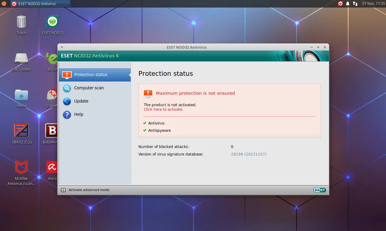 Работа с приложением