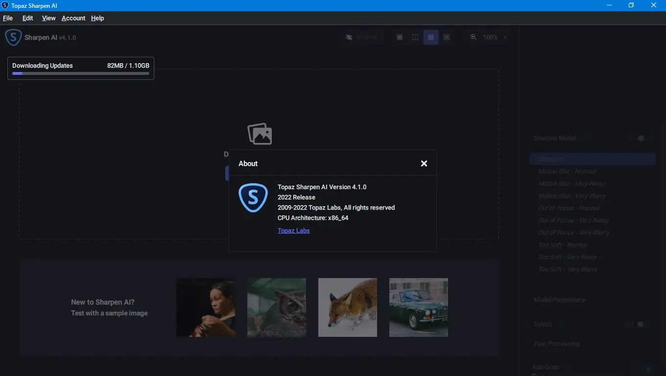 Работа с приложением